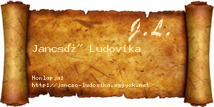 Jancsó Ludovika névjegykártya